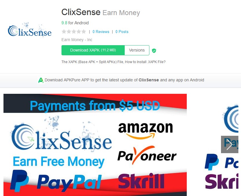 ClixSense, aplikasi penghasil uang ini membayar pelanggan untuk isi survey melalui berbagai platform pembayaran