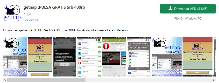 getnap merupakan aplikasi penghasil pulsa gratis hingga Rp 100 ribu untuk Android