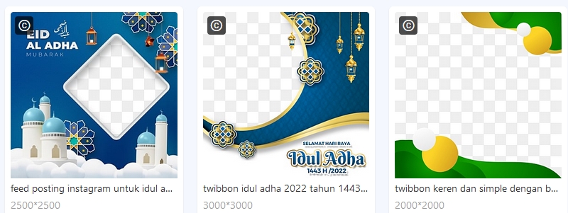 Bahan kosongan Bingkai Twibbon Idul Adha Download Gratis. | via pngtree.com