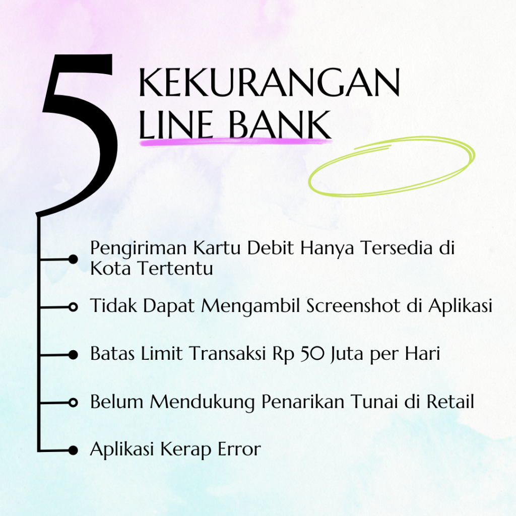 Kekurangan dari LINE Bank